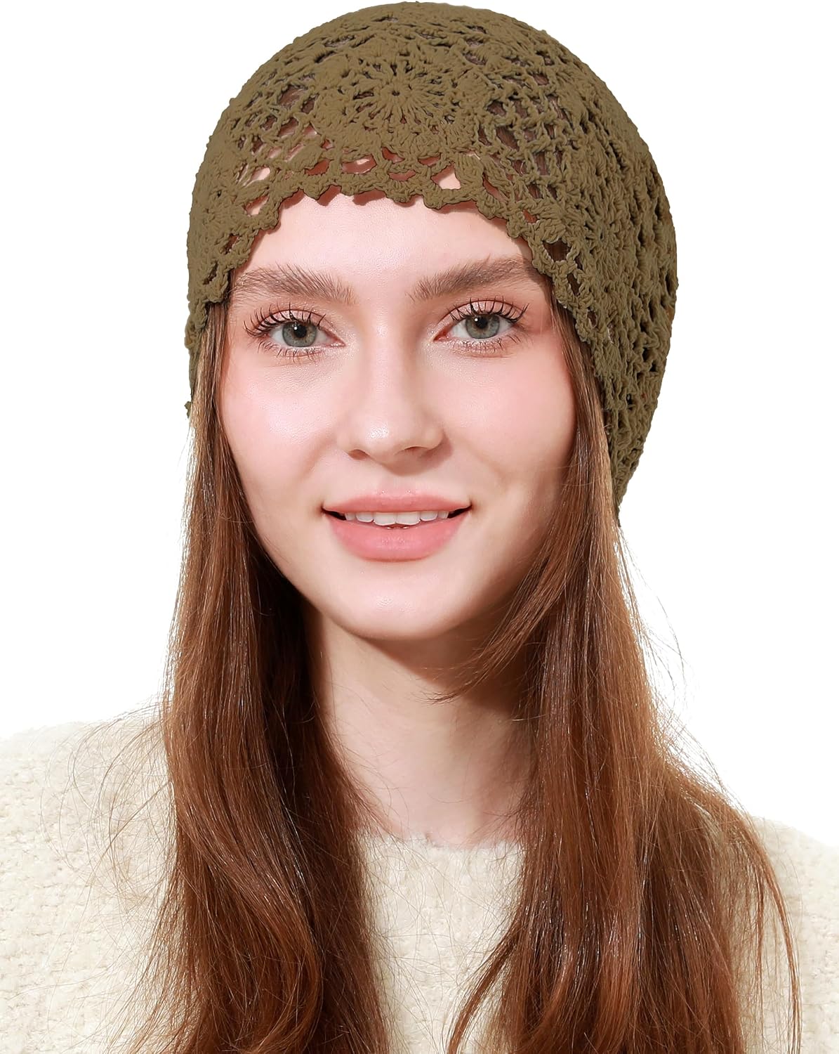 sy soul young Gorro de algodón de ganchillo para mujer, suave y hol...