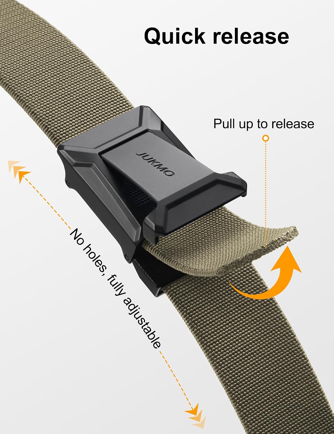 JUKMO - Cinturón táctico elástico para hombres, cinturón rigger mil...