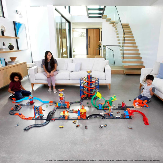 Hot Wheels Juego de autos de juguete, Track Builder Unlimited Plays...