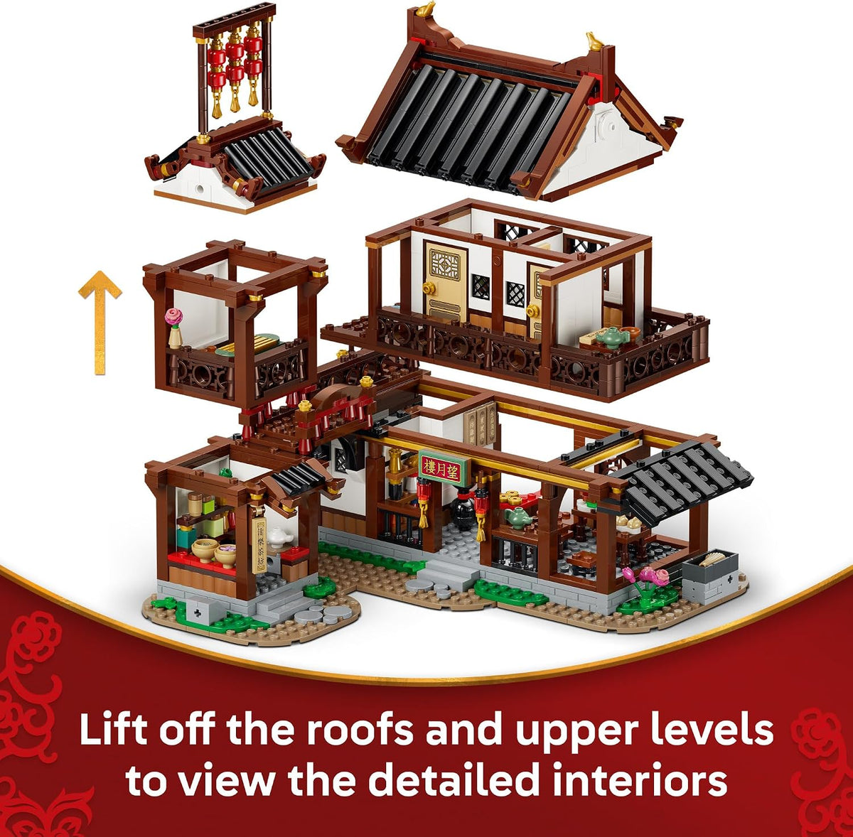 LEGO Chinese Festivals Ancient Moon-Gazing Inn - Juguete de constru...