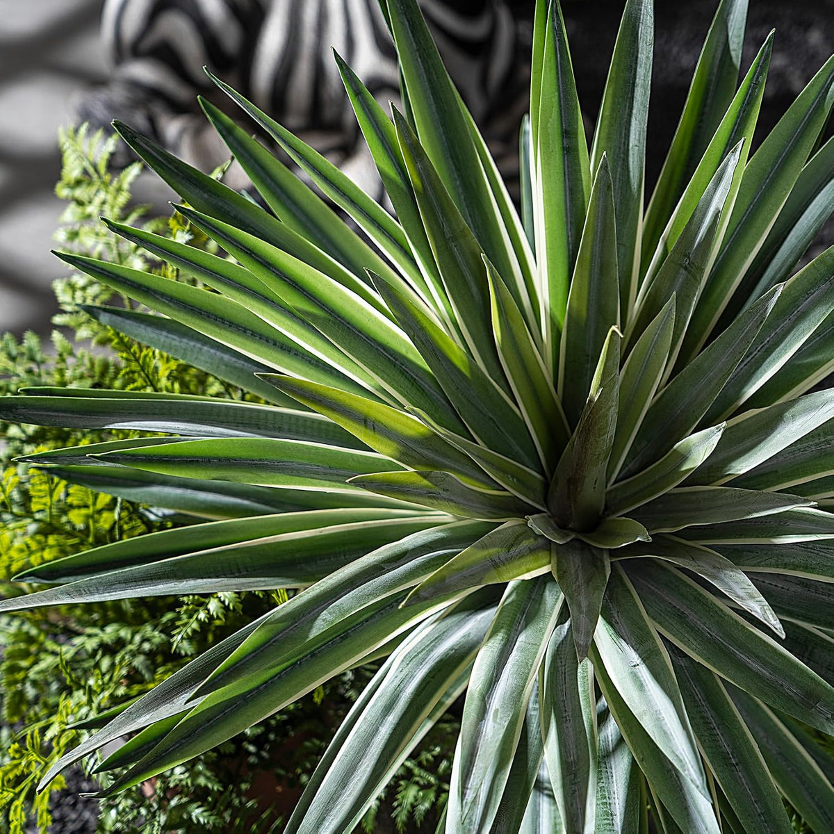 Planta Artificial de Agave Macetas Falsas de Agave para Interior Ex...