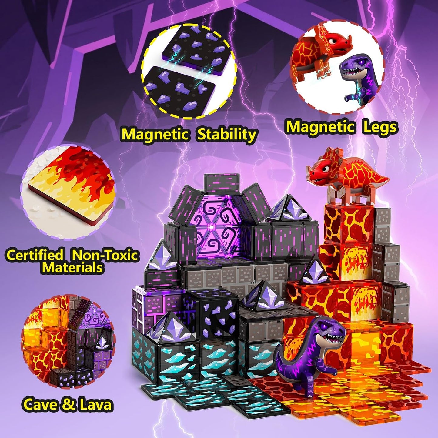 GobiDex Juguetes de Dinosaurio Fichas Magnéticas Set del Mundo de D...
