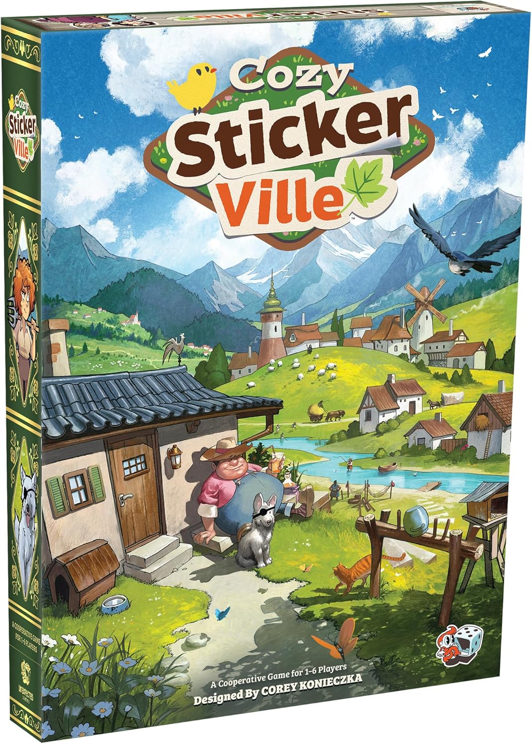 Asmodee Cosy Stickerville Juego de mesa | Juego de estrategia narra...