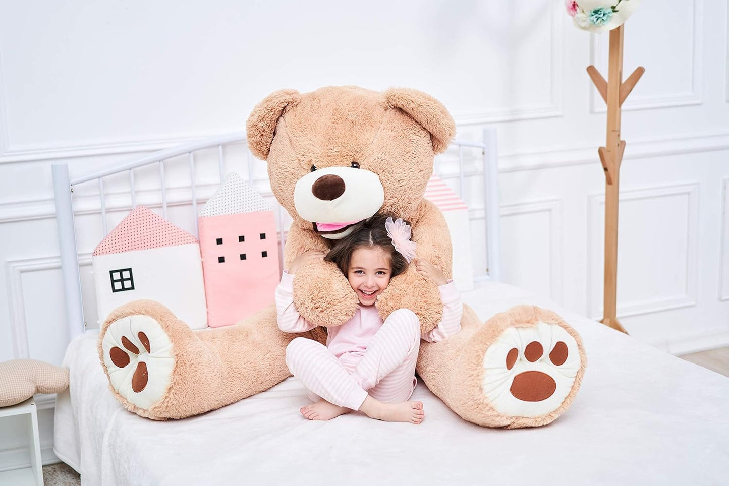 IKASA - Oso de peluche gigante, animales de juguete (Marrón, 63 pul...