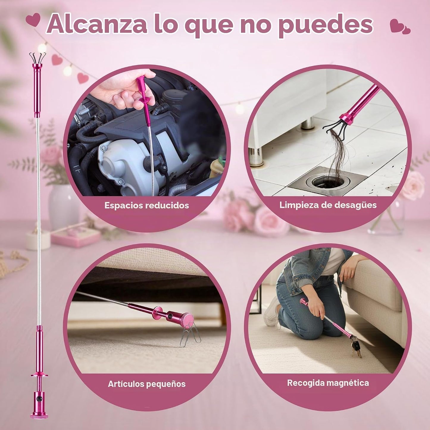 KOOPOOL Juego de herramientas rosa de 159 piezas, kit de herramient...