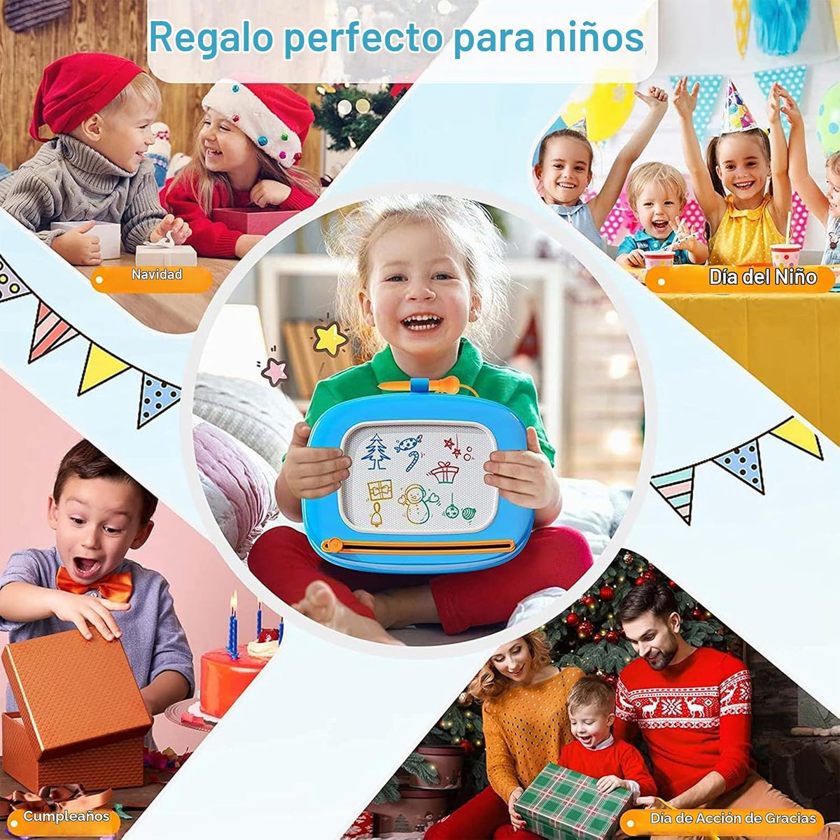 Kikidex - Tablero magnético de dibujo, juguetes para niñas pequeñas...