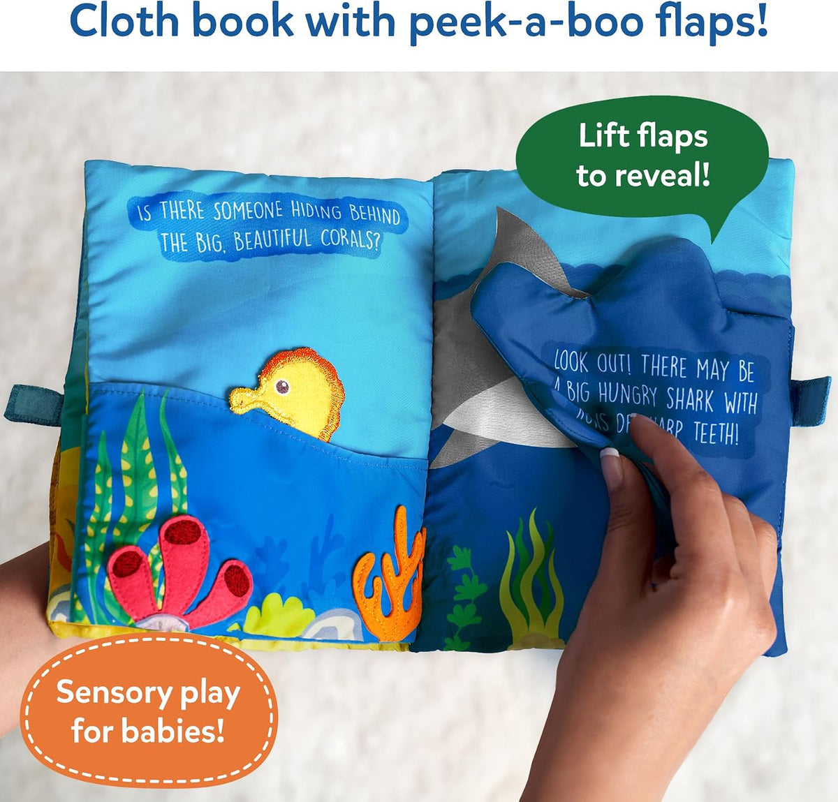 Skillmatics Peek-A-Boo - Libro de animales submarinos, libro de tel...