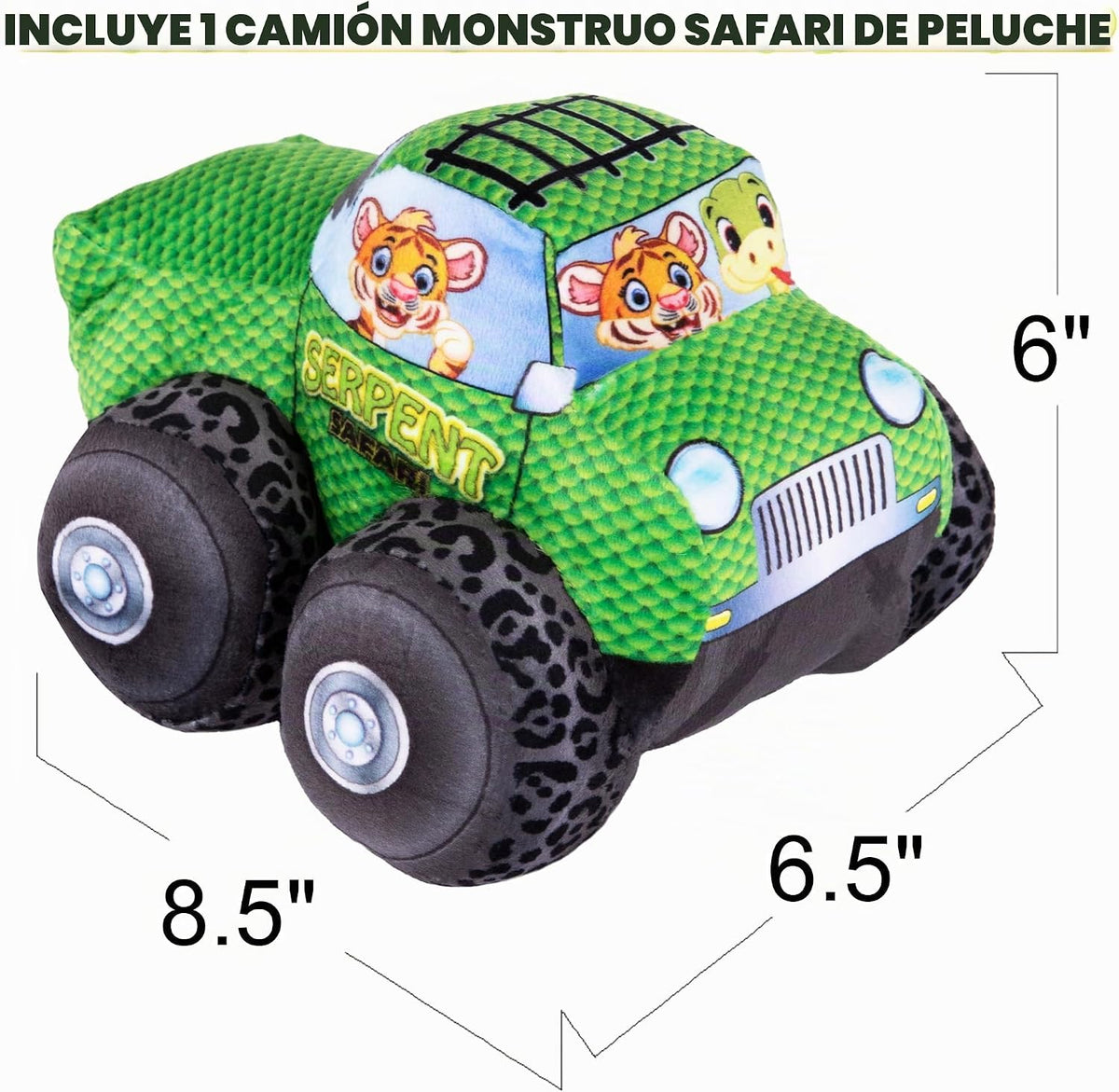 ArtCreativity Diseño de safari de camión monstruo de felpa, camión...