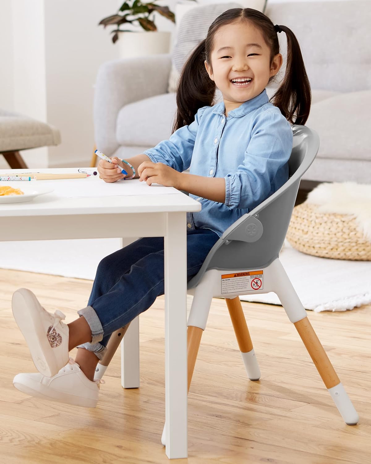 Skip Hop Silla alta para bebé, silla alta convertible 4 en 1, EON,...