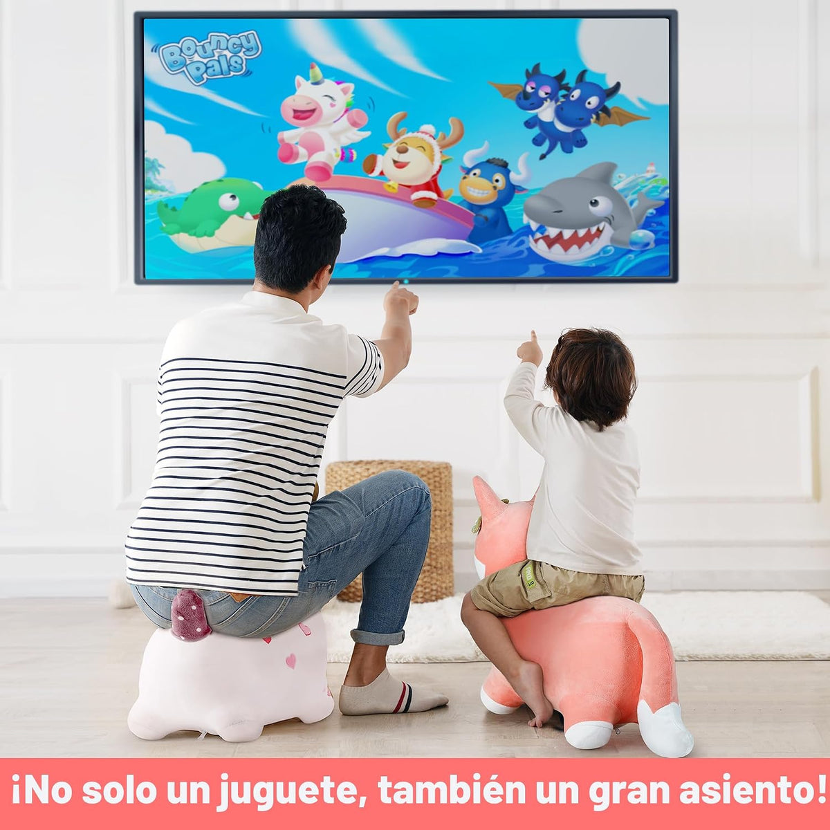 iPlay, iLearn Bouncy Pals Caballo Saltarín Zorro, Juguete Inflable...