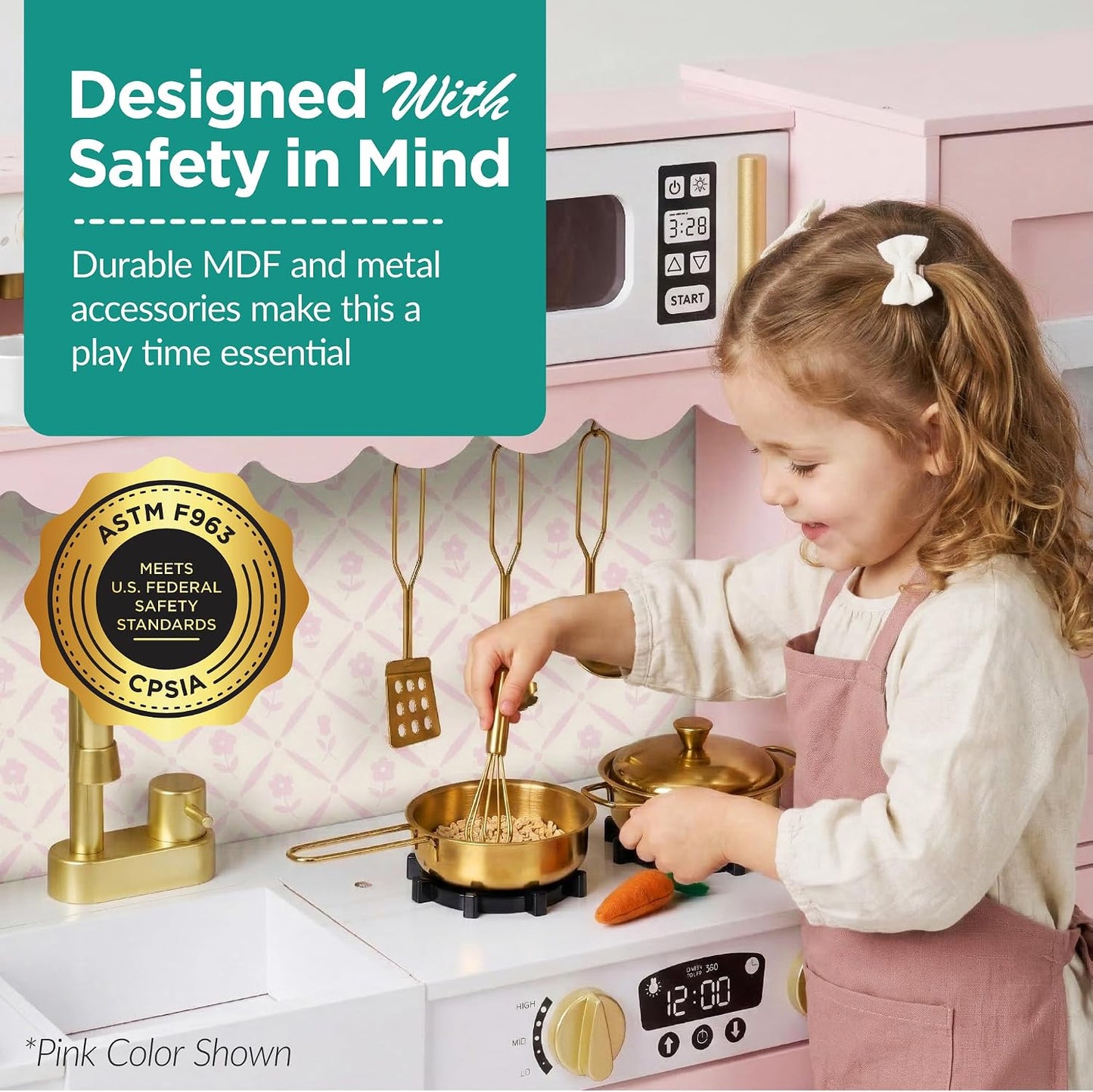 Best Choice Products Juego de cocina para niños, estilo cabaña, jue...
