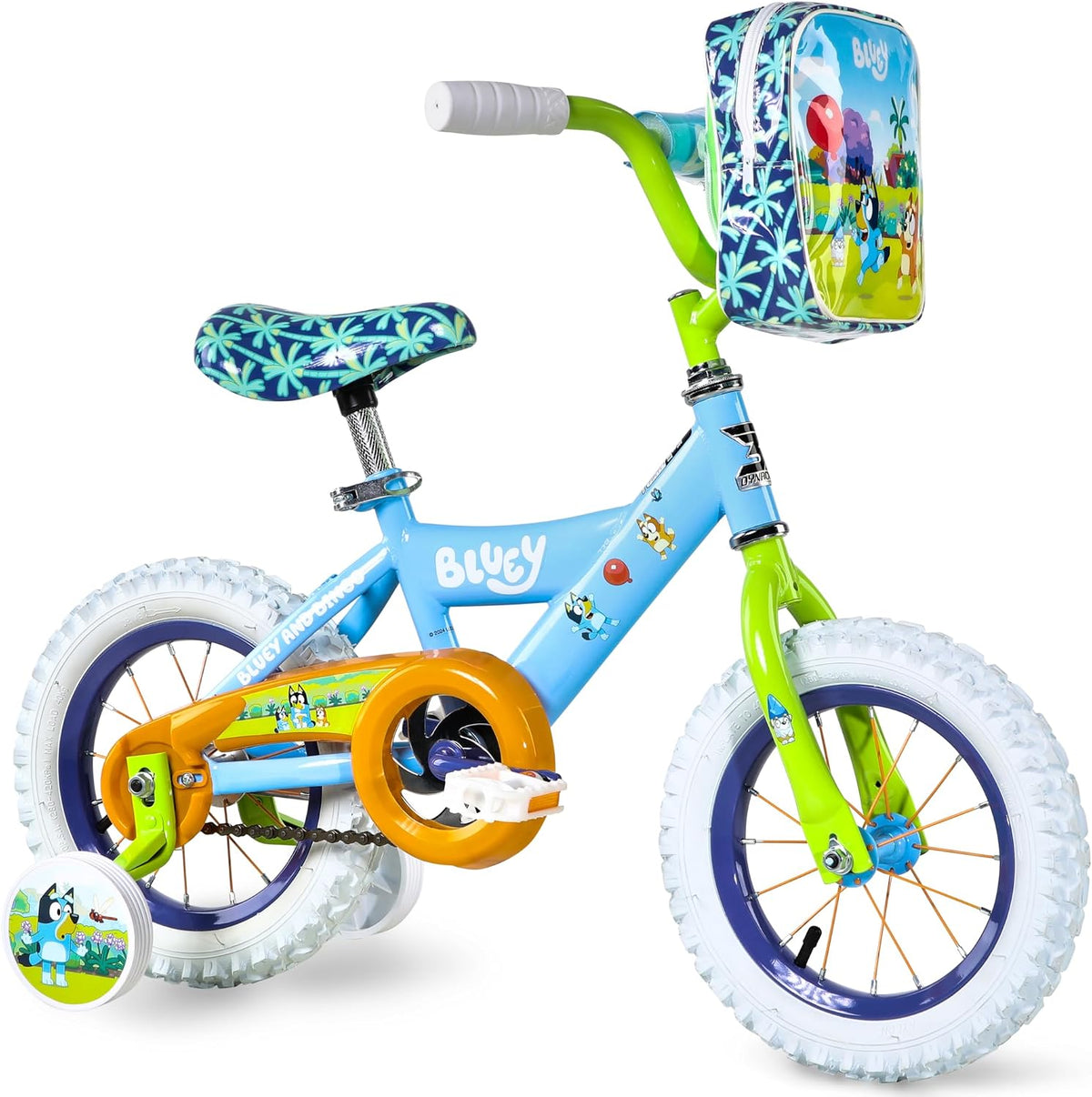 Bicicleta infantil de 12 pulgadas Bluey de Dynacraft para niños y n...