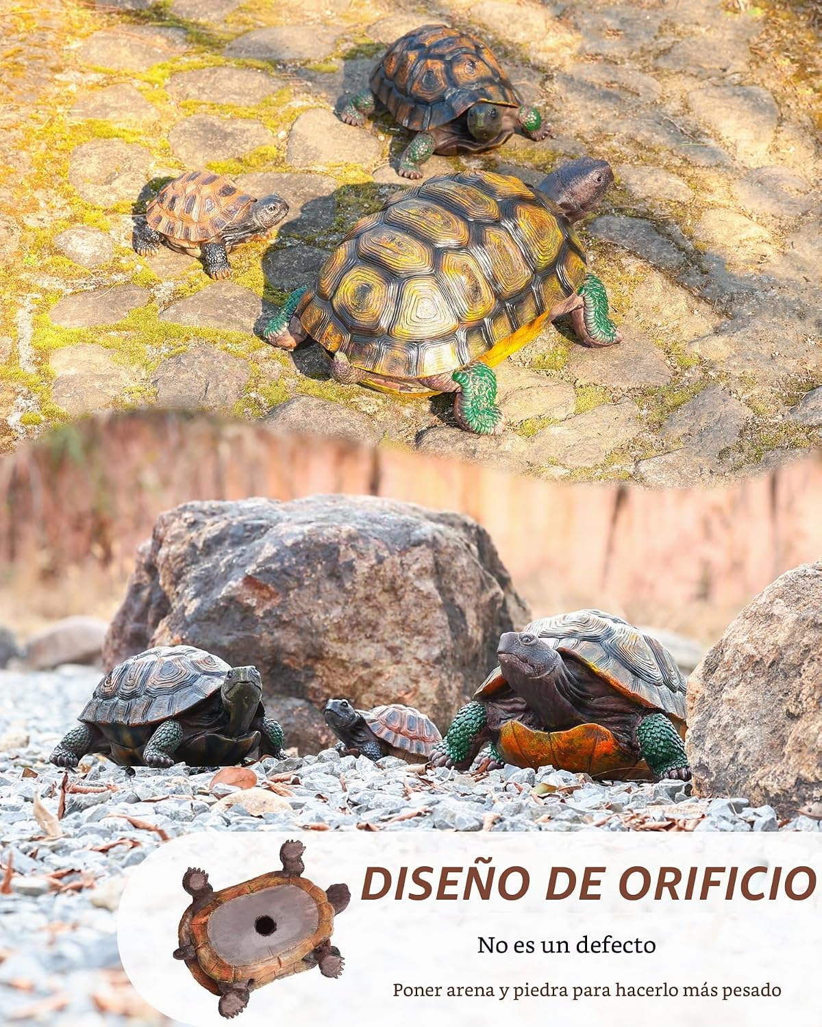 Estatua de tortuga Sdeetesamjun, escultura de jardín de resina para...