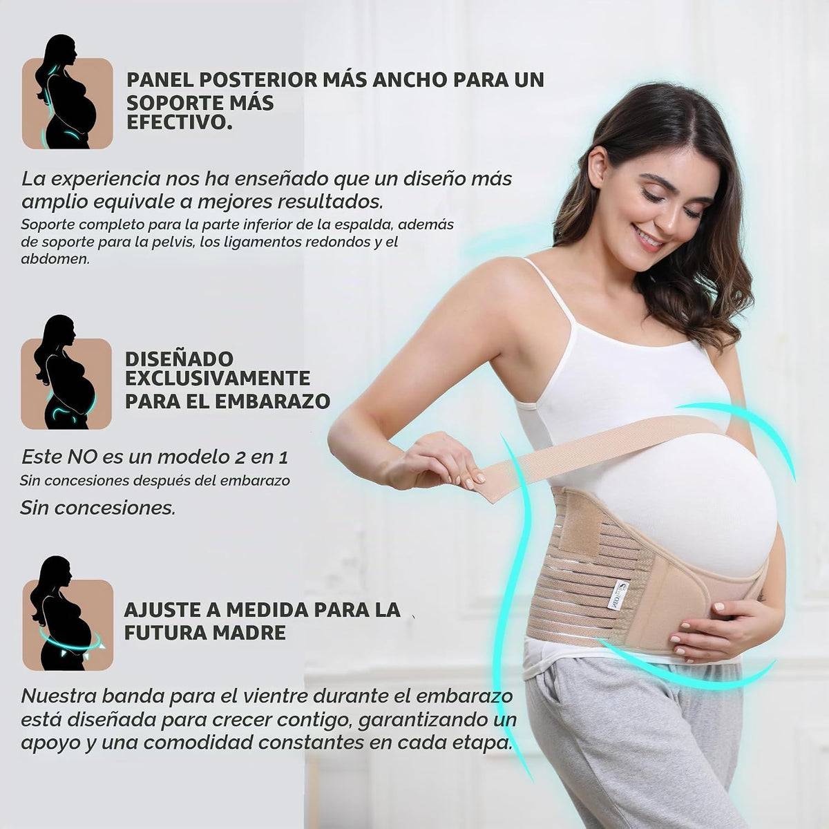 Cinturón de maternidad, marca NEOtech Care (TM), soporte para embar...