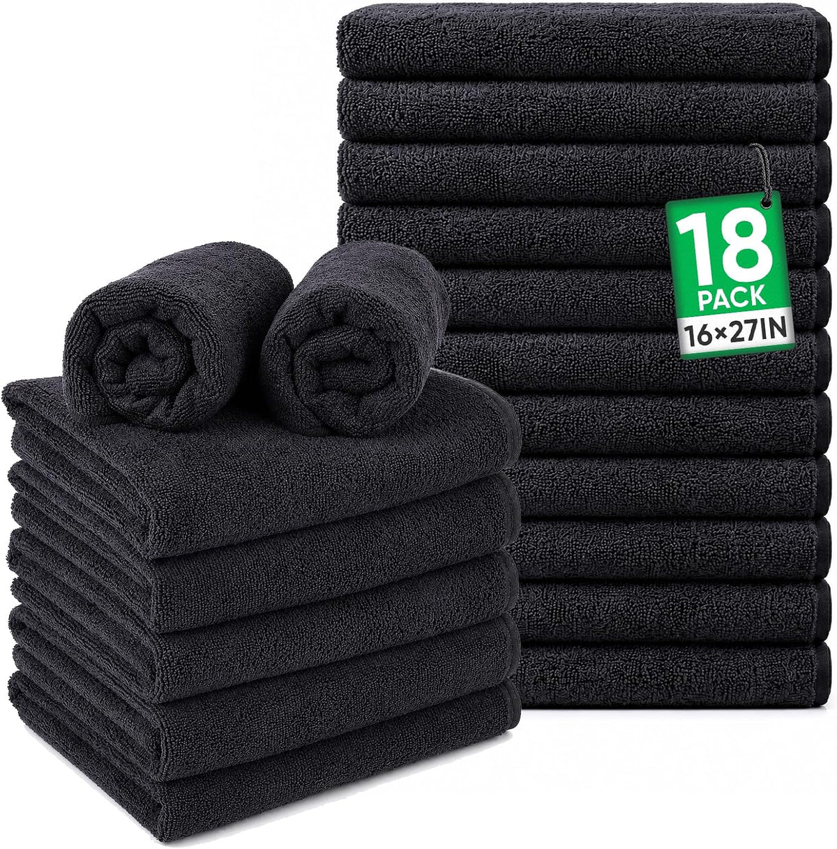 TEAWOO Paquete de 18 toallas para el cabello, toallas de microfibra...