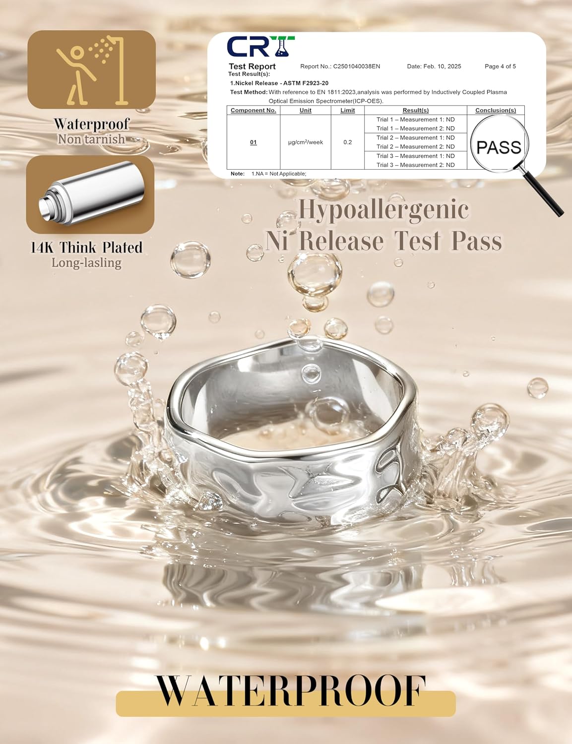 FIASASO Juego de 4 Anillos Gruesos Apilables para Mujer, Anillos Ch...