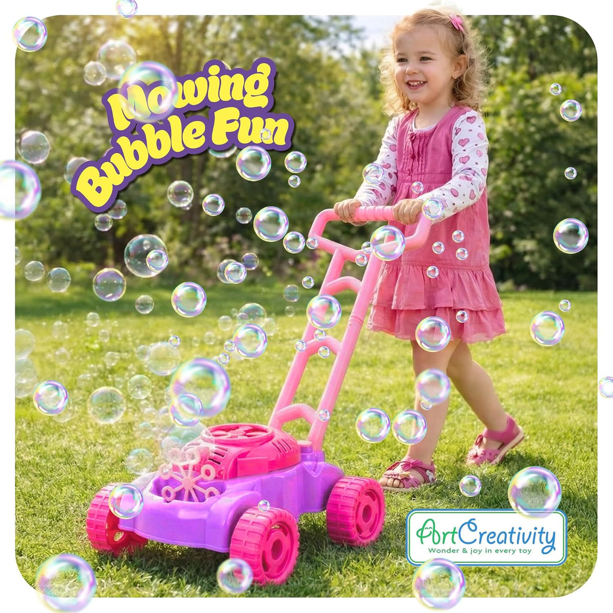 ArtCreativity Cortacésped de burbujas para niños pequeños de 1 a 3...
