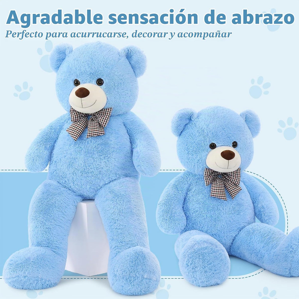 MaoGoLan - Oso de peluche azul y grande de 55 pulgadas, animal de p...