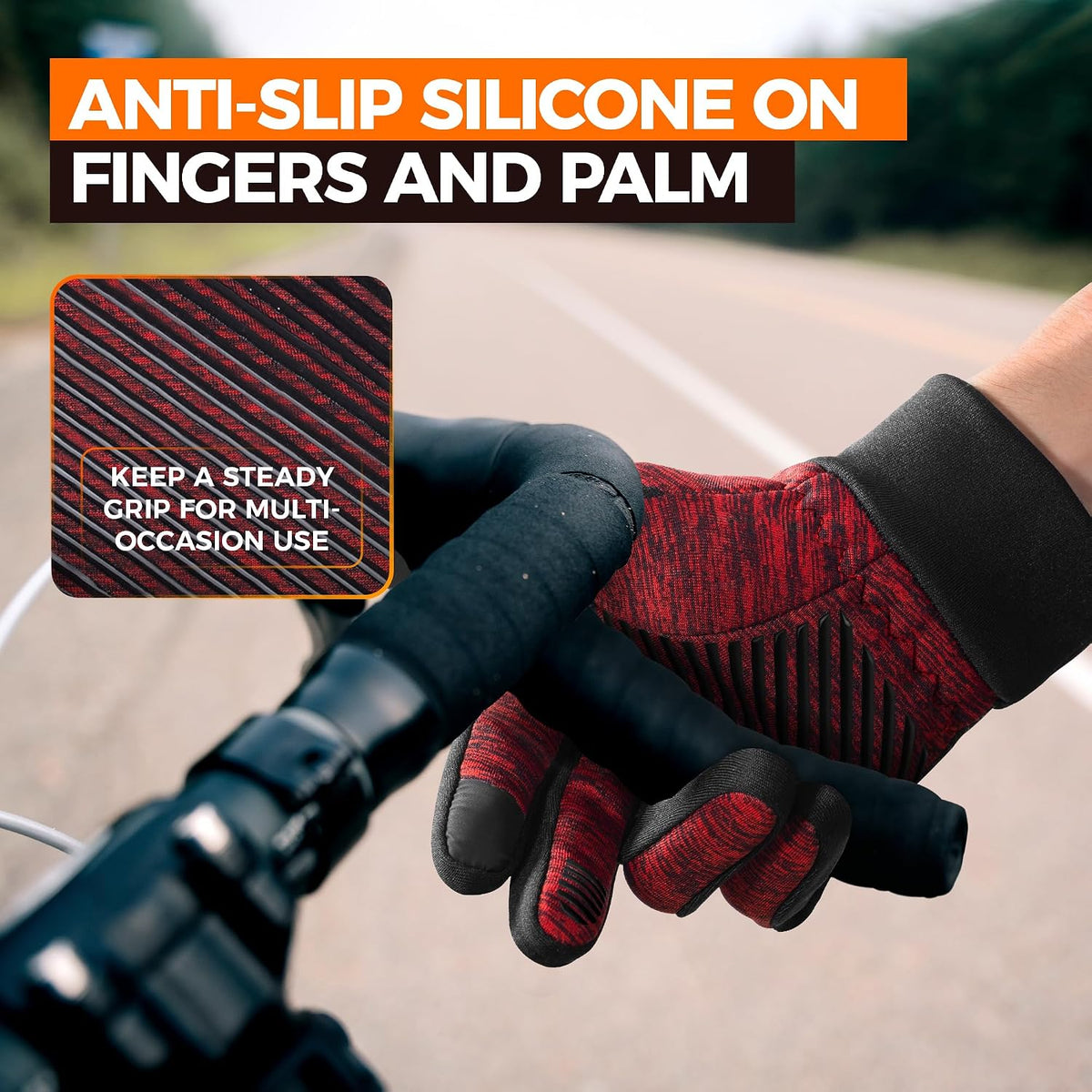 rivmount Guantes ligeros de invierno para correr, pantalla táctil y...