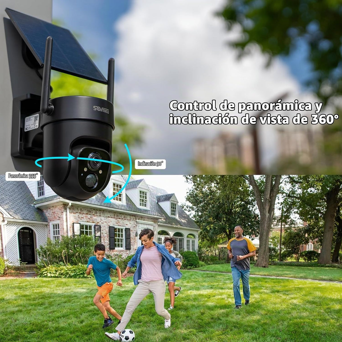 Cámara de seguridad solar inalámbrica Vicohome 2QB 2K AI para exter...