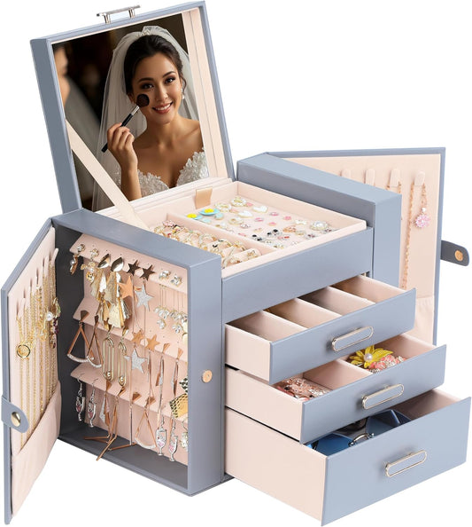 ASINGYER - Cajas de joyería para mujeres, organizador de joyería de...