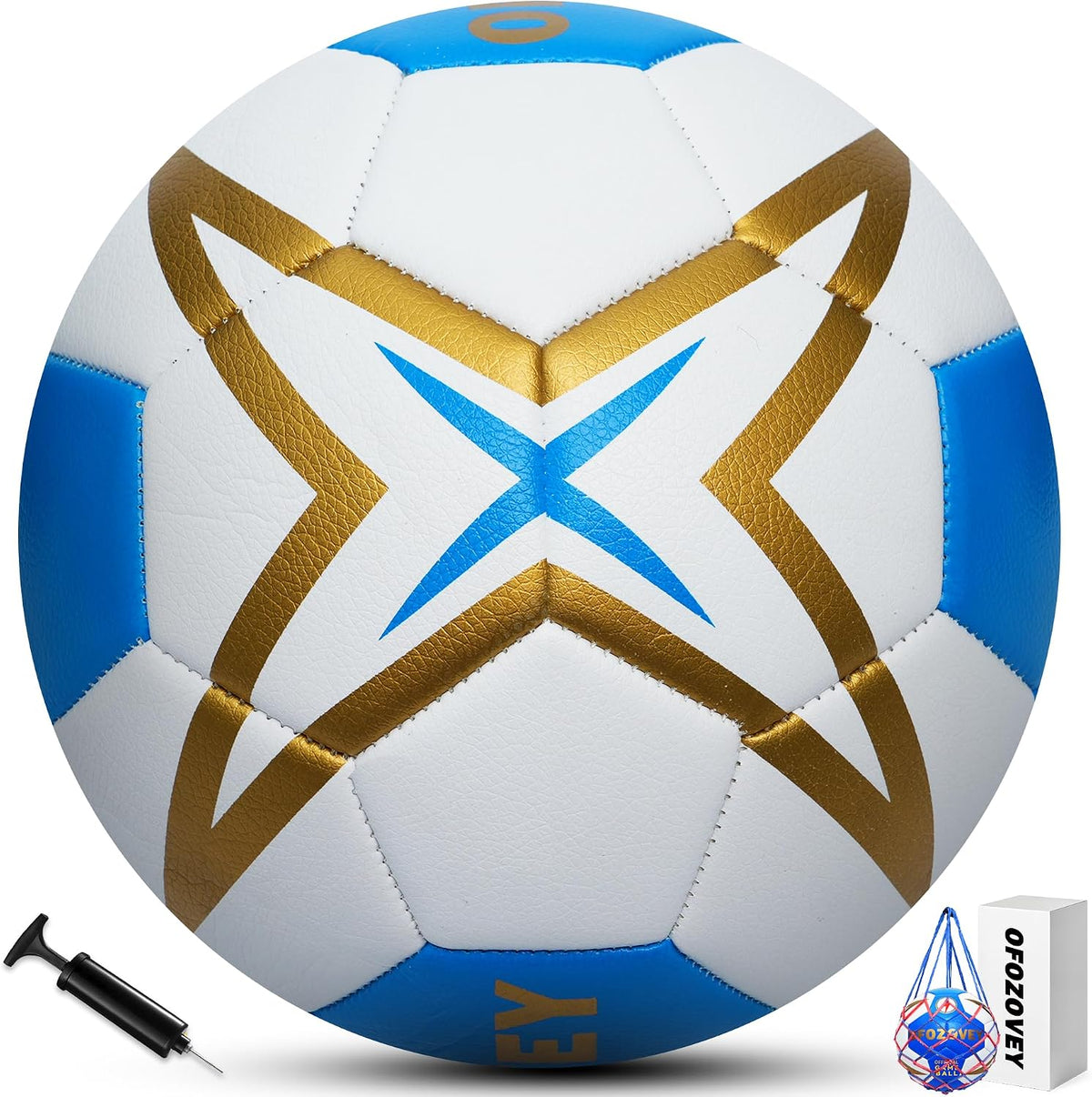 OFOZOVEY Balón de fútbol tamaño 3, 4, 5, paquete de dos, fútbol clá...