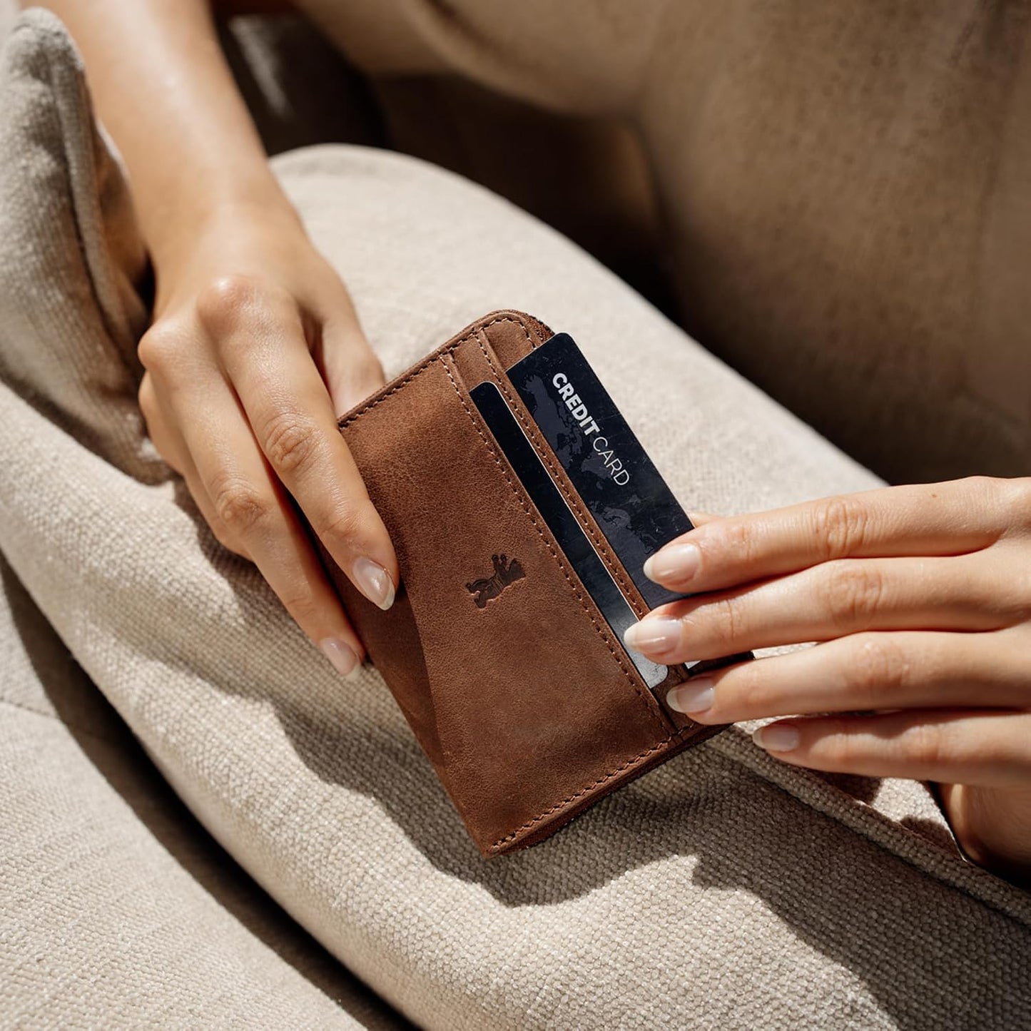 BERLINER BAGS Cartera pequeña de piel auténtica mujer Elsa, caja de...