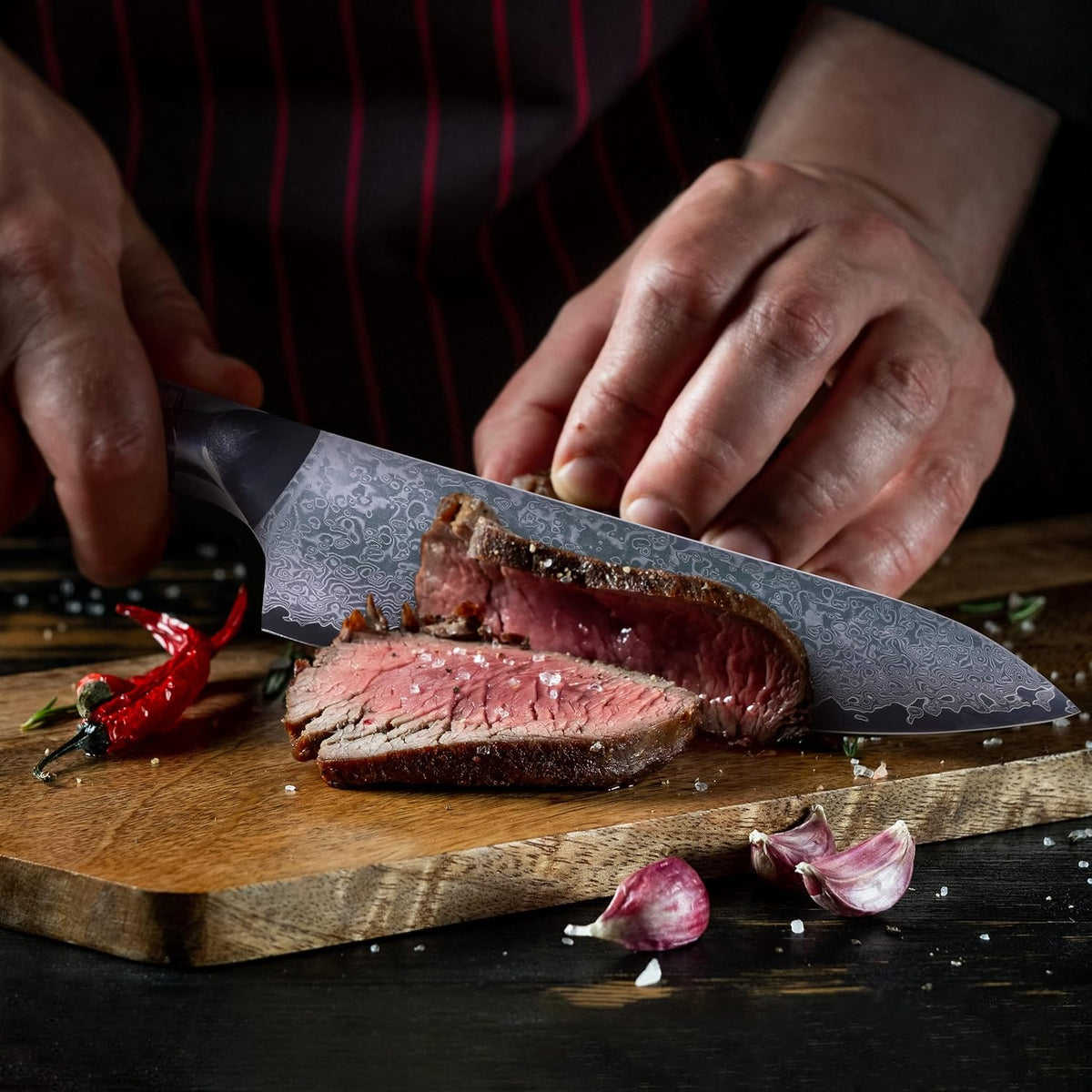 EXCALIBLADES Cuchillo de chef de 8 pulgadas \u2013 Cuchillo de coci...