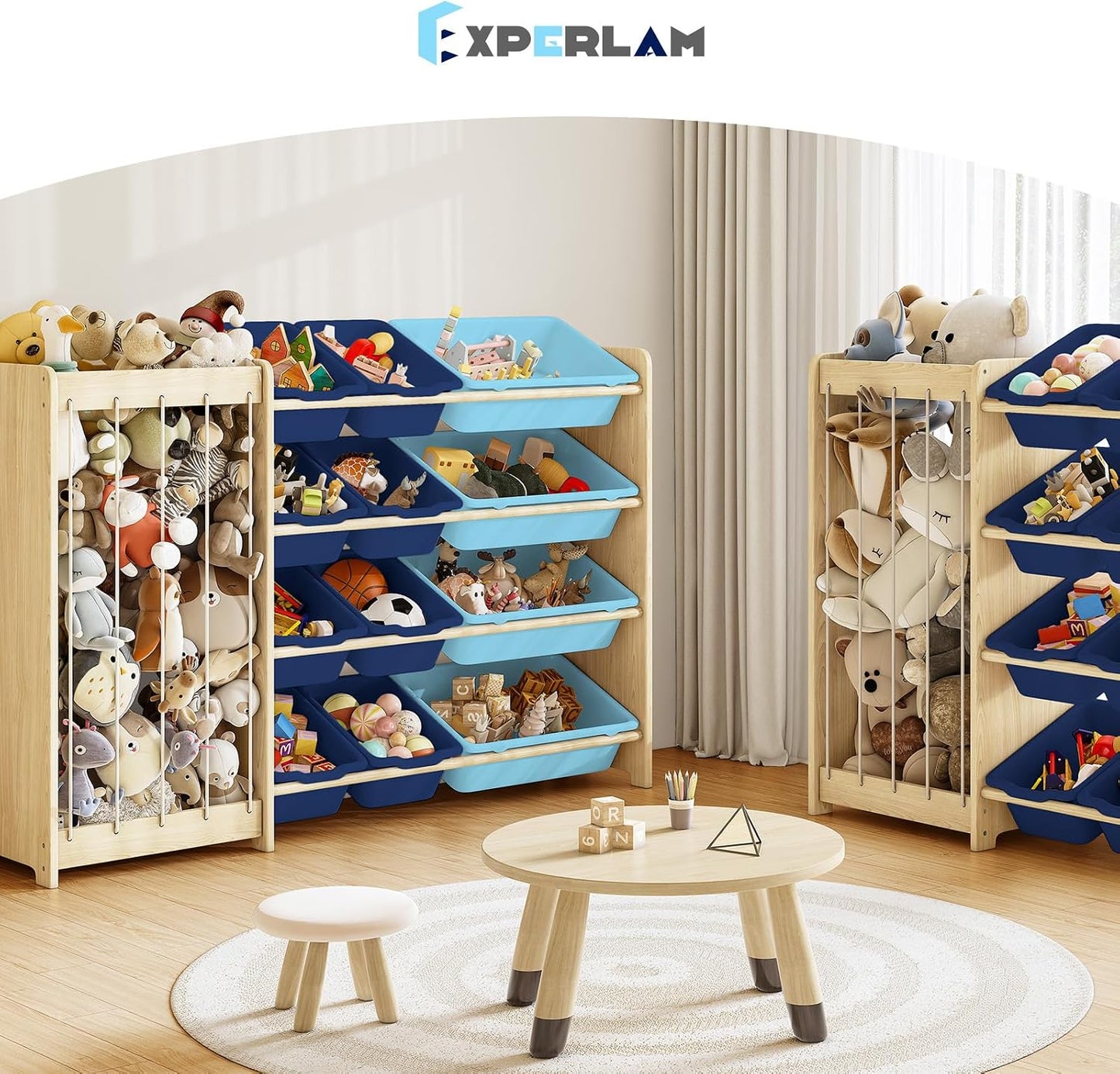 EXPERLAM Organizador de Almacenamiento de Juguetes para Niños, 2 en...
