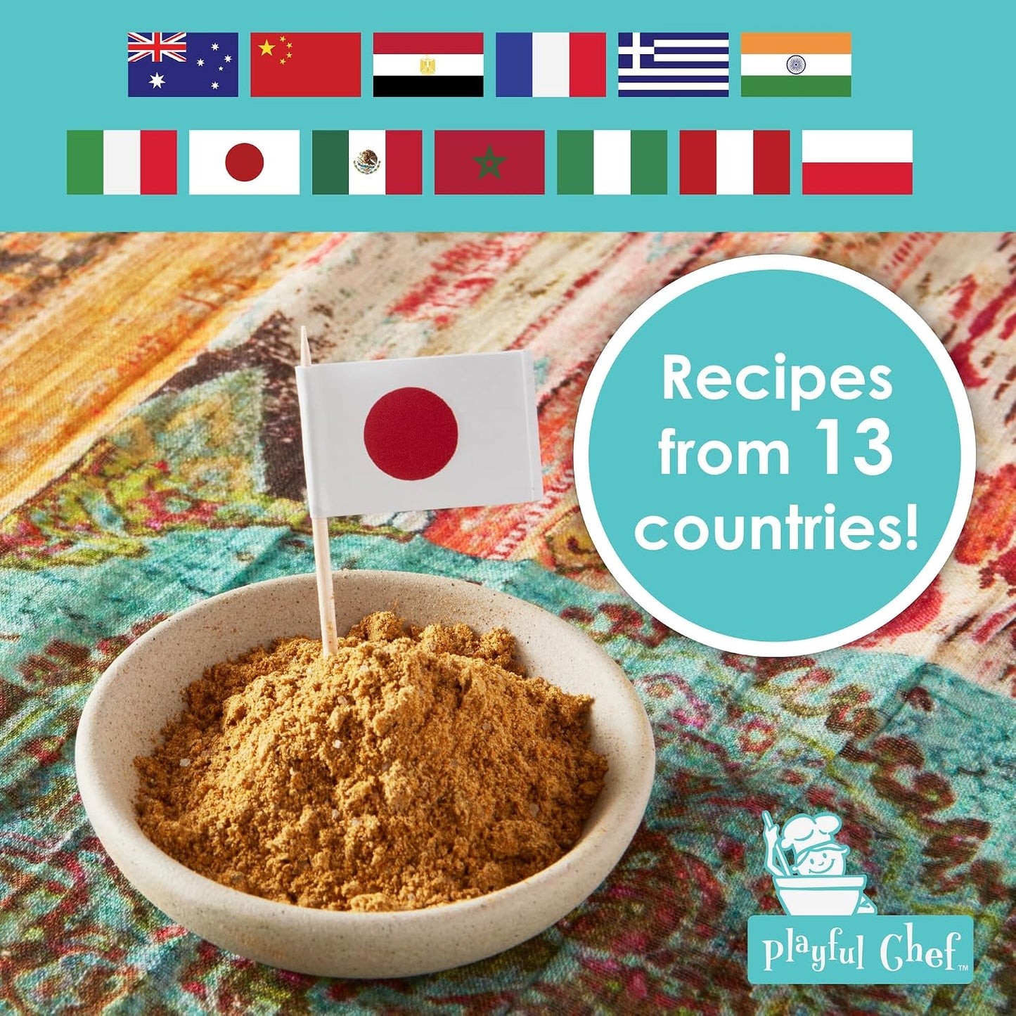 MindWare Playful Chef Foods of The World Kit de cocina para niños,...
