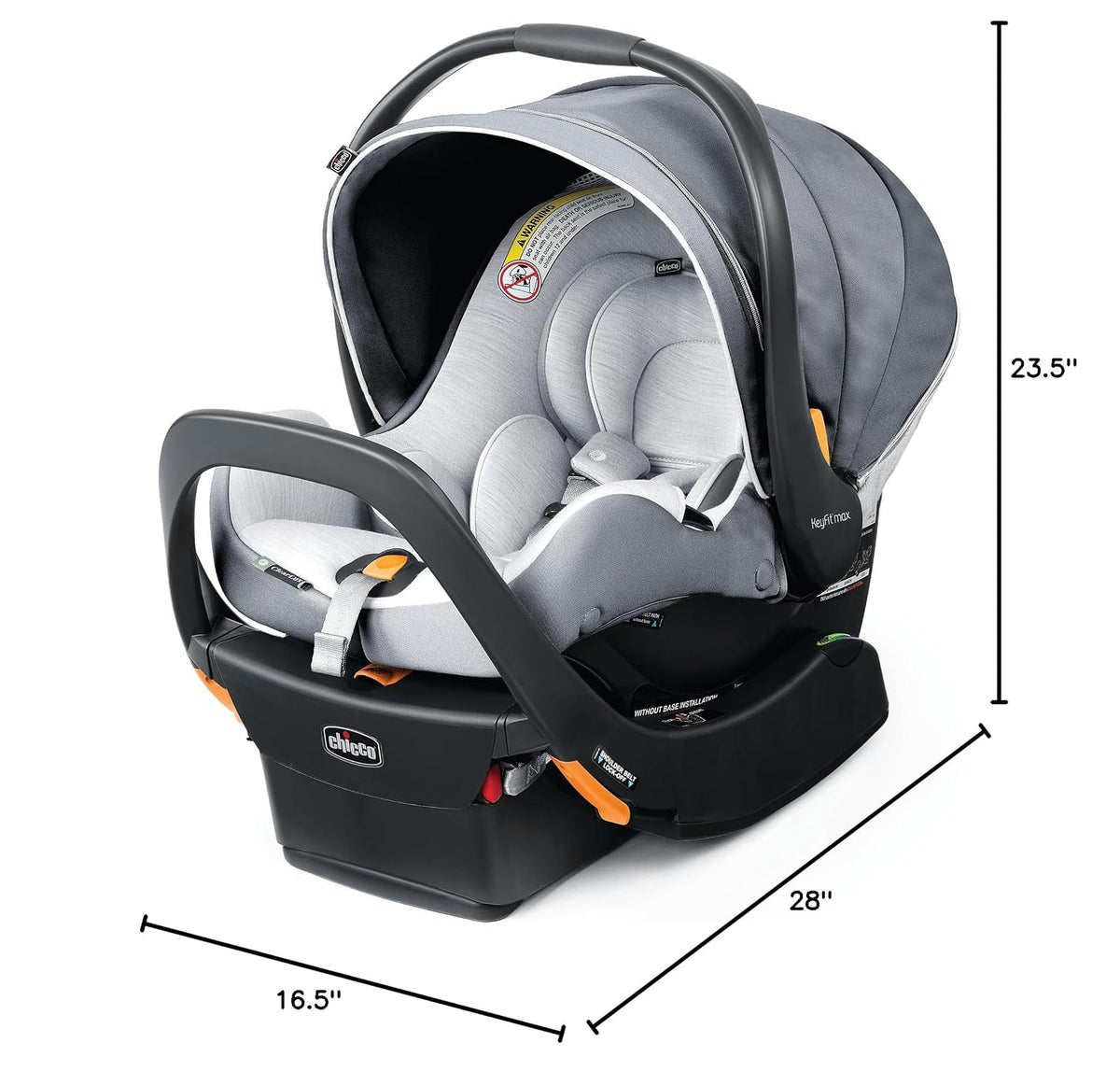 Chicco KeyFit Max Zip ClearLux Asiento de Auto para Bebés y Base, A...