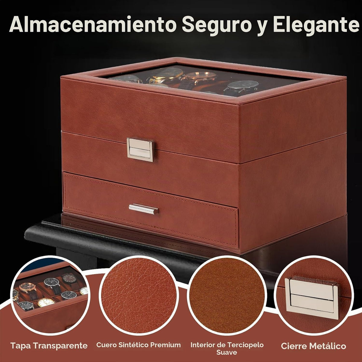 Dajasan Caja de Reloj, Caja de Reloj para Hombres, Caja de Exhibici...