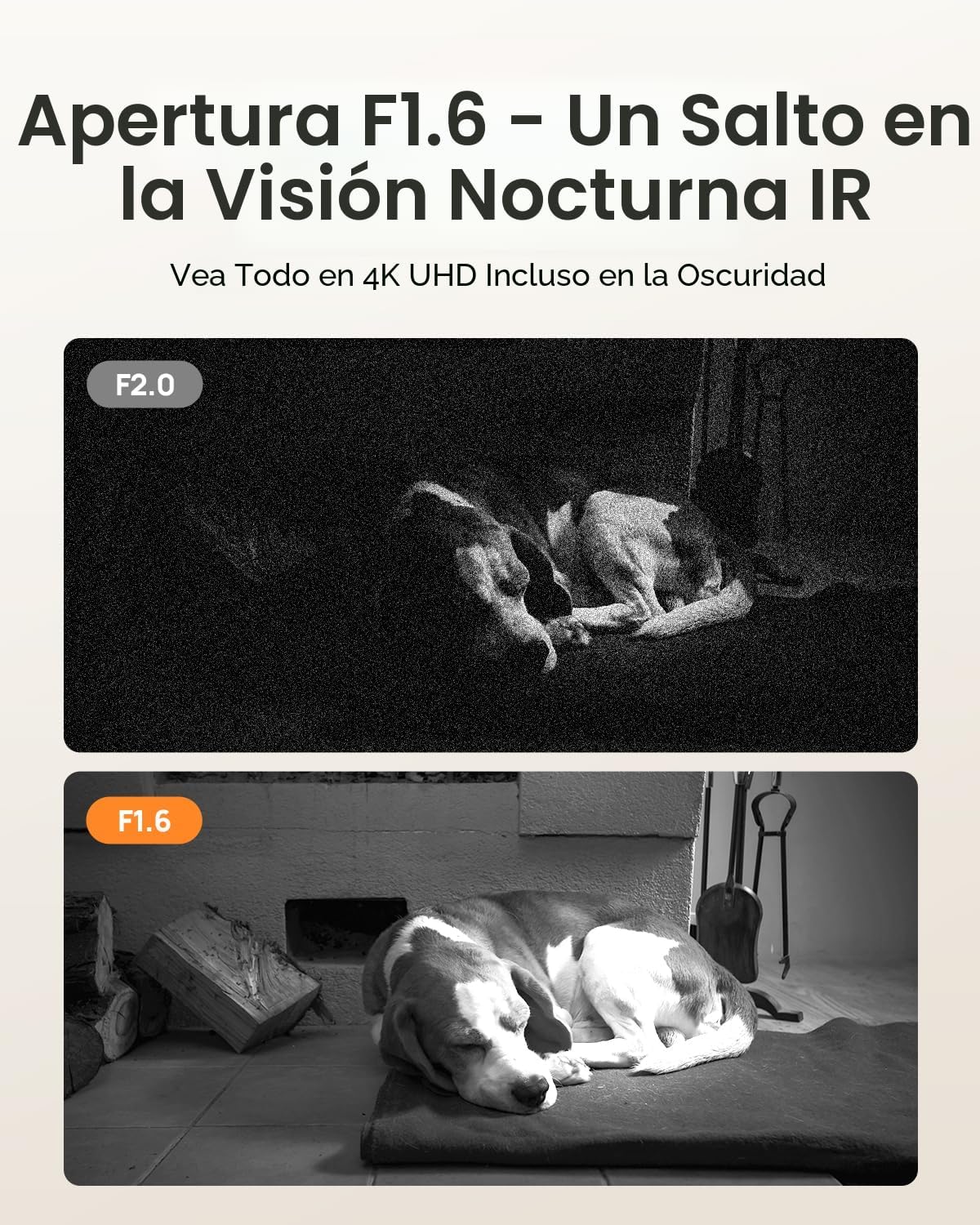 Anona Cámara interior 4K UHD, cámara de seguridad para mascotas\/pe...