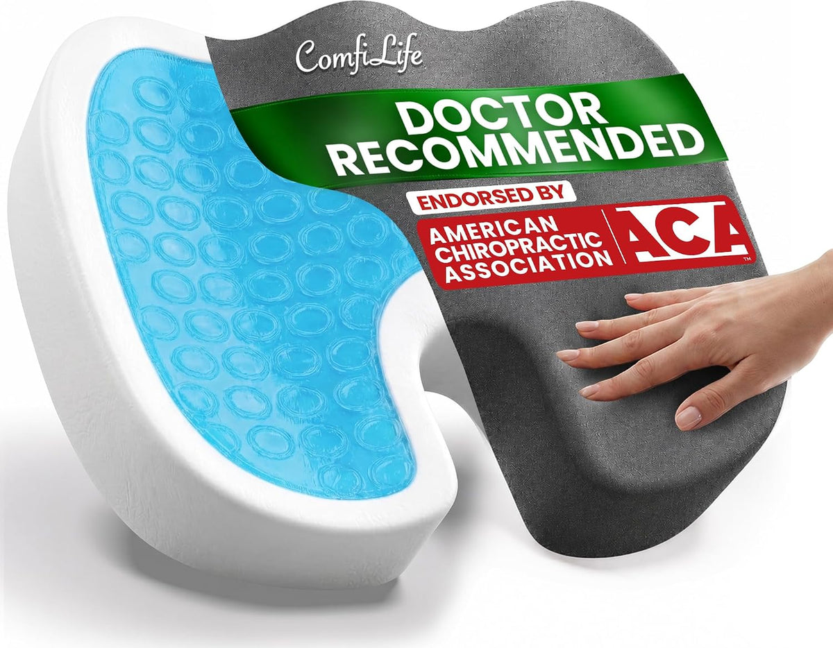 ComfiLife - Cojín prémium de gel y espuma viscoelástica para silla...