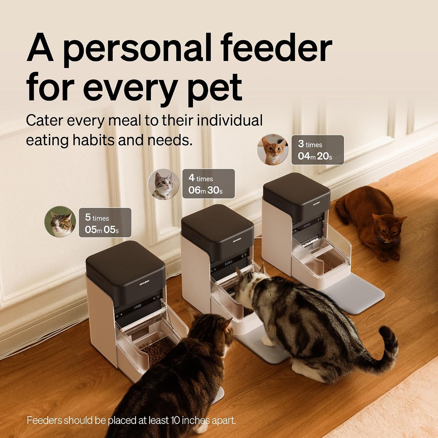 PETLIBRO Alimentador automático RFID para gatos, comidas personaliz...
