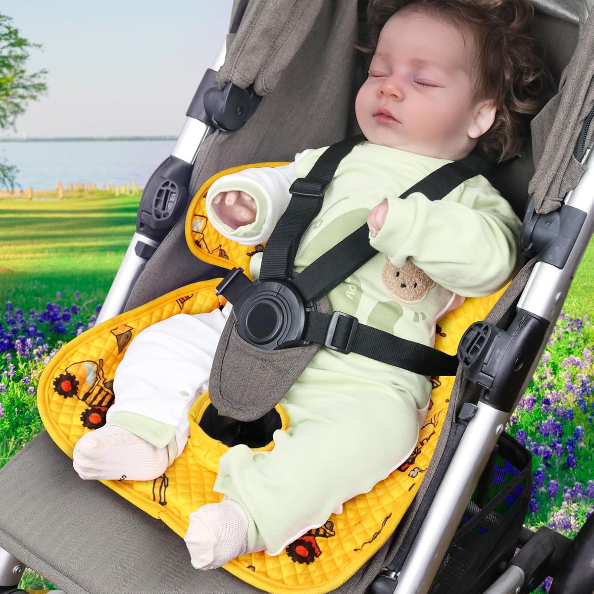 COOLBEBE - Paquete de 2 protectores de asiento de auto y cochecito,...