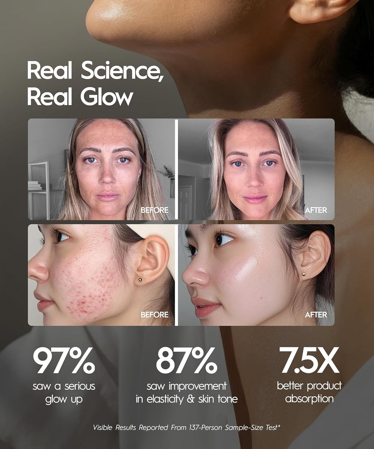REVO Genie Masajeador facial para cara y cuello, dispositivo de bel...