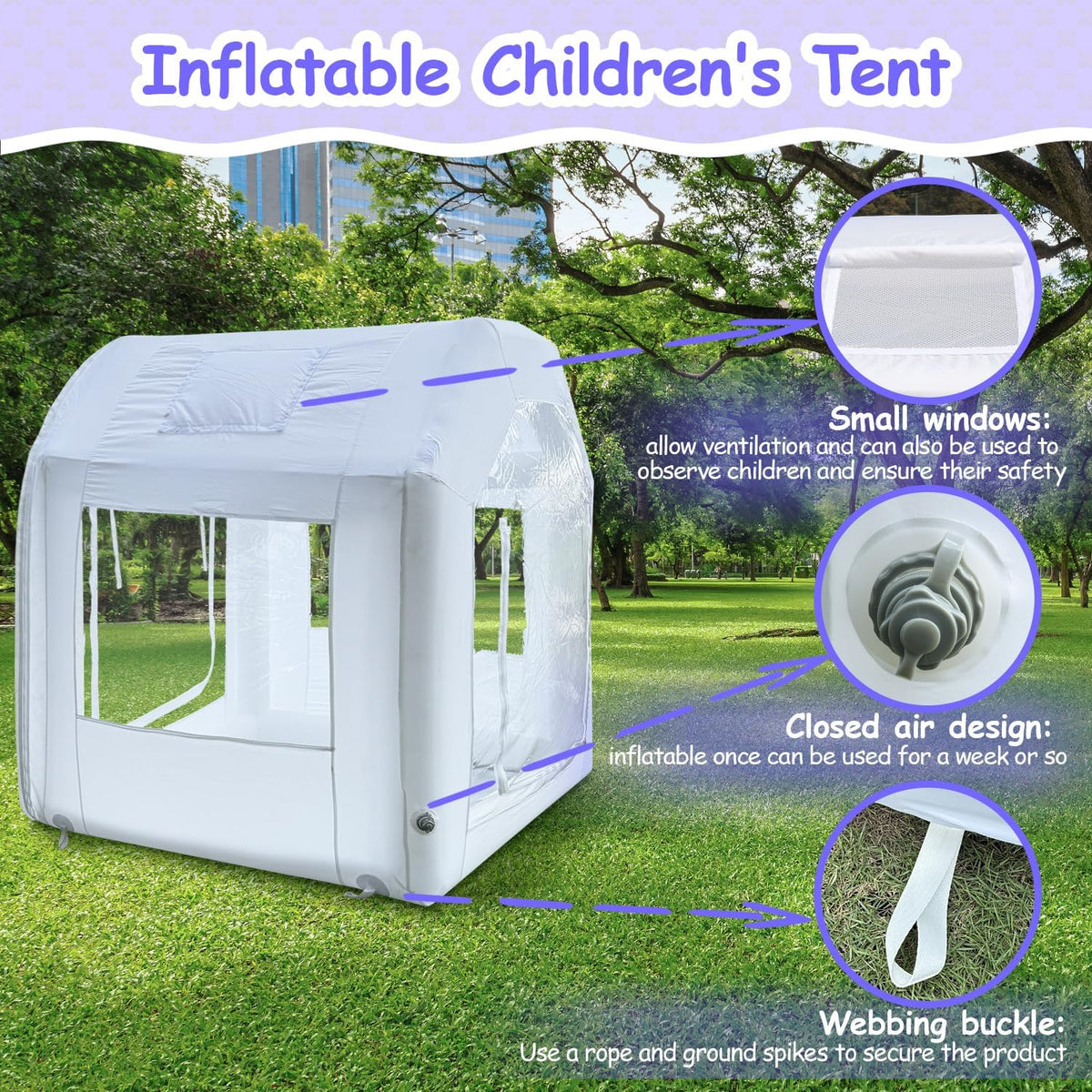 Cúpula inflable de la casa de la burbuja de 10ft para los niños, ti...