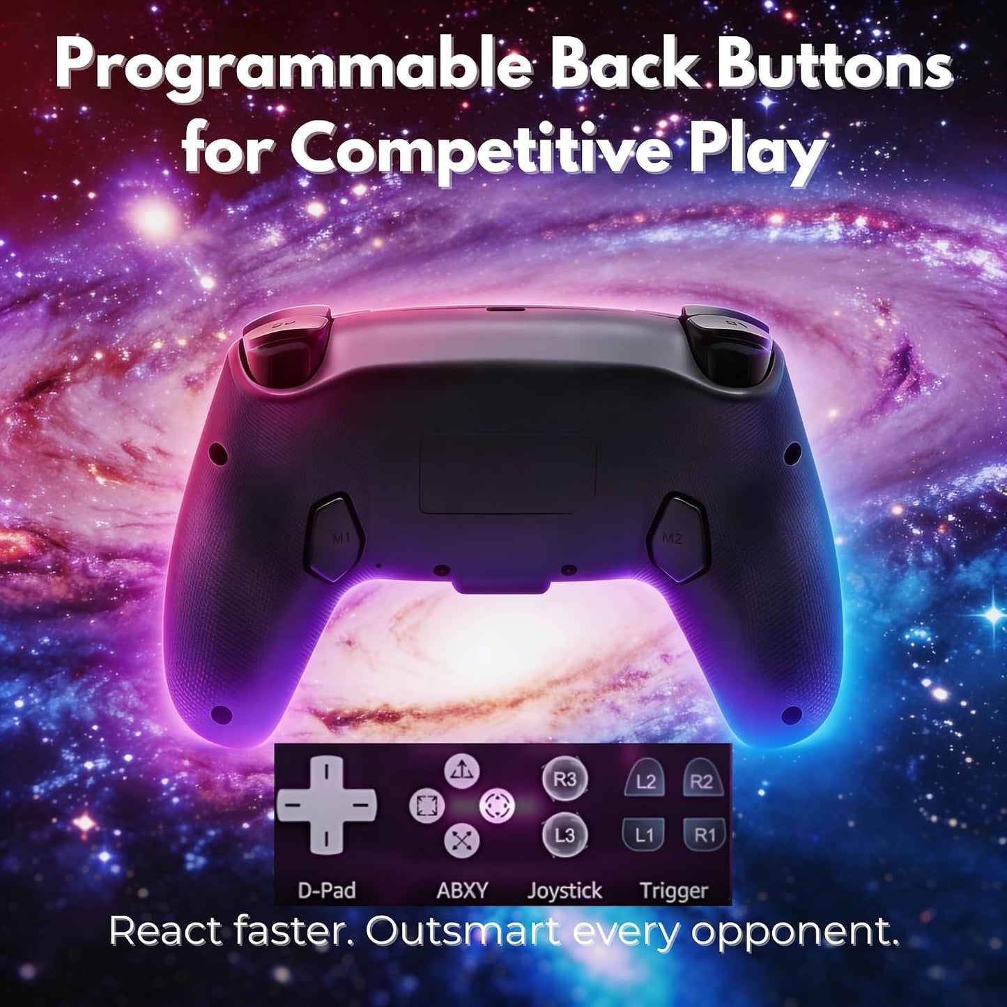 NEVORK Mando Inalámbrico para Consola PS5 y PC, Joysticks Efecto Ha...