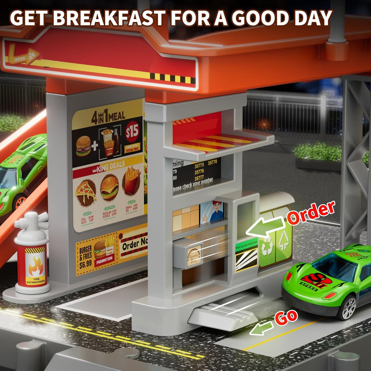 KIZONLY Juegos de coches de juguete, Actividad Drivers Playset, Coc...