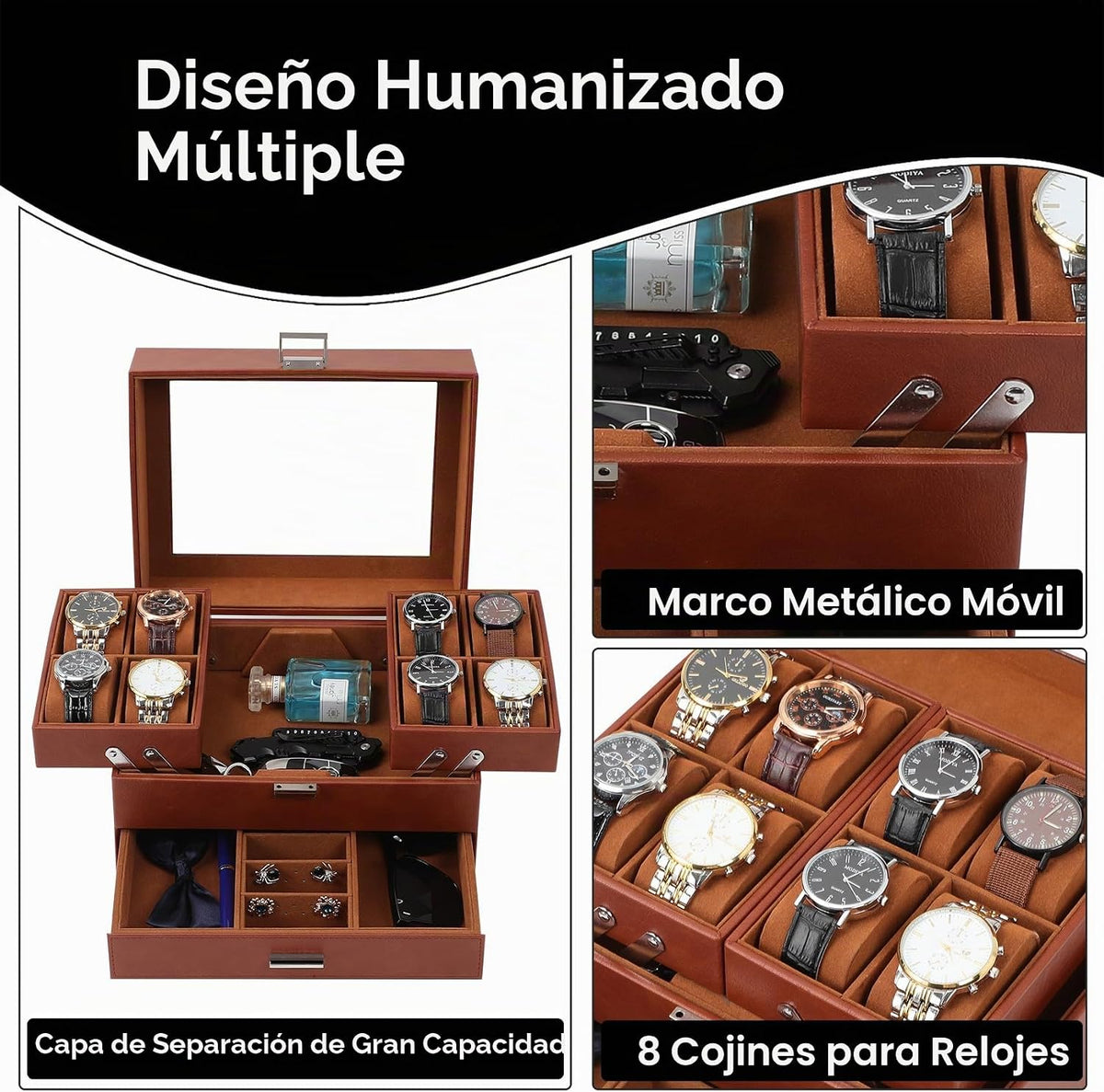 Dajasan Caja de Reloj, Caja de Reloj para Hombres, Caja de Exhibici...