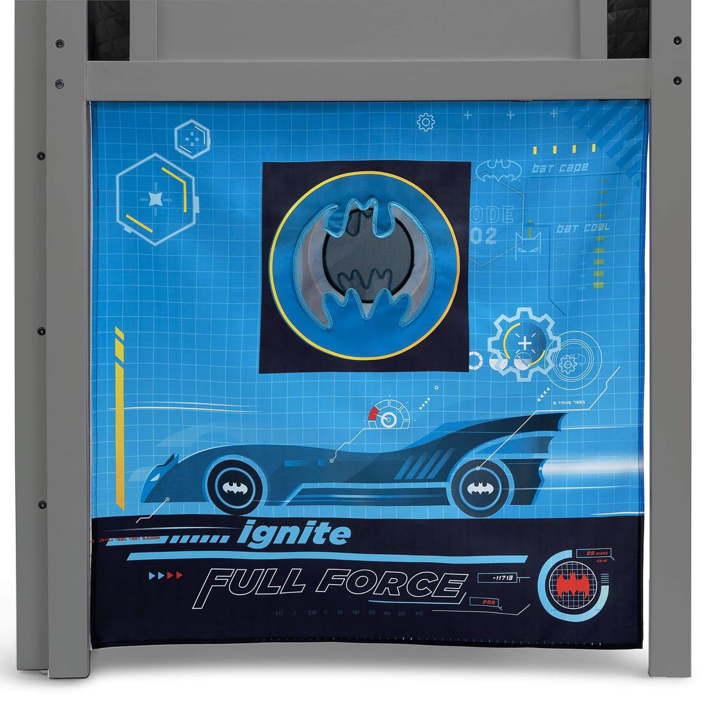 Delta Children Batman Loft Bed Tent - Juego de cortinas para cama b...