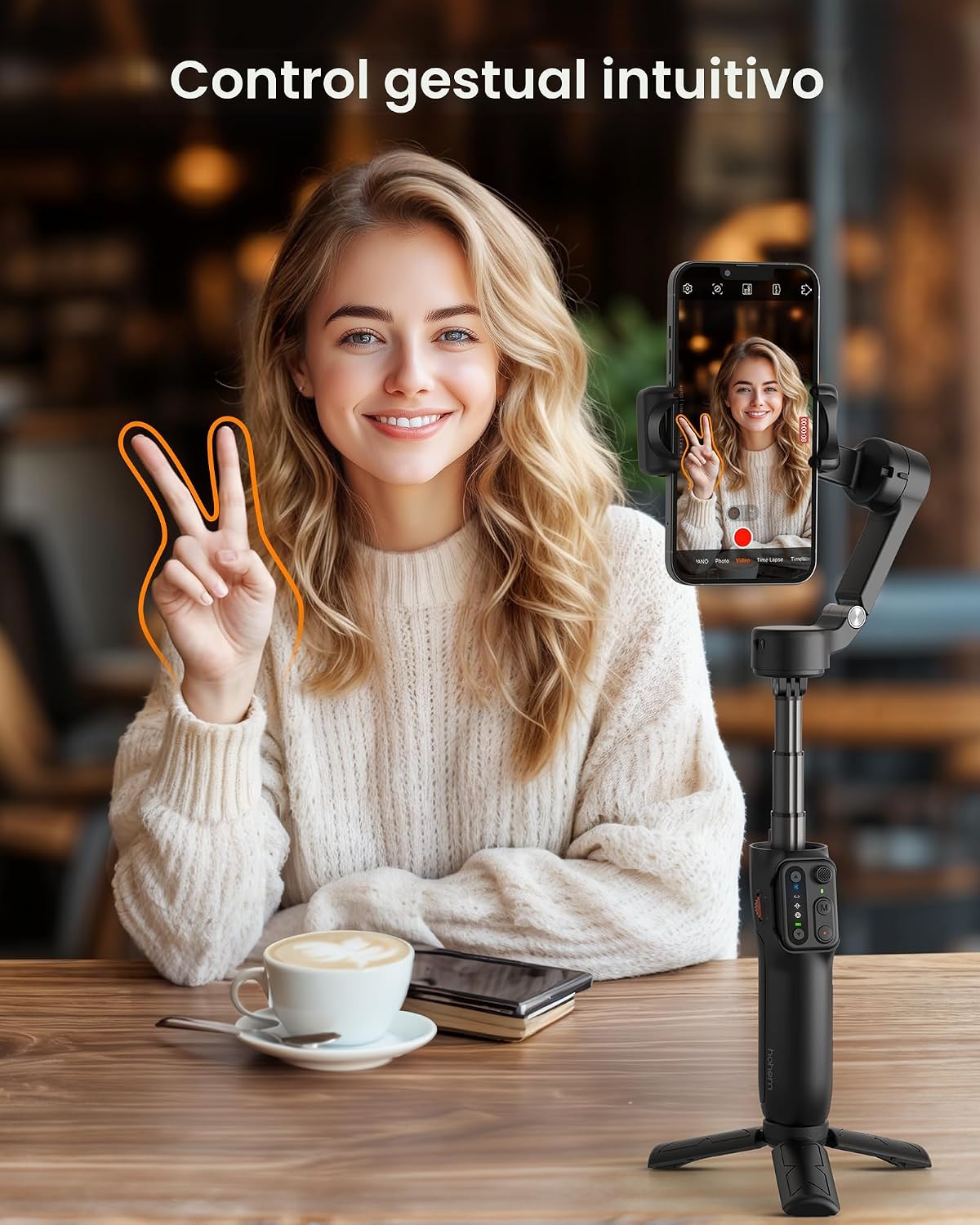 Estabilizador de cardán iSteady X3 SE Plus de hohem para iPhone, ca...