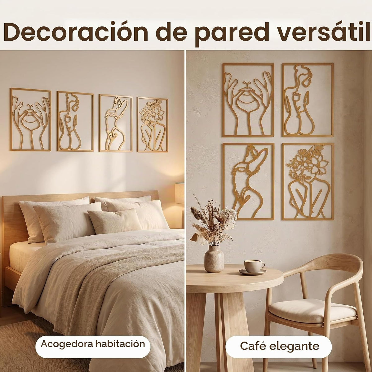 AMAATE Moderno juego de decoración abstracta para pared, pinturas c...