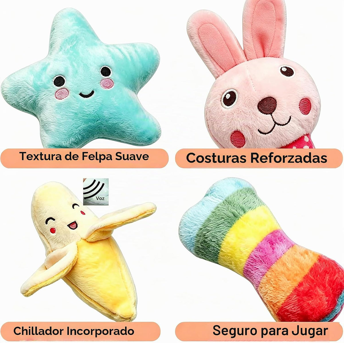 Juguetes chirriantes para perros pequeños y medianos, paquete de 9...