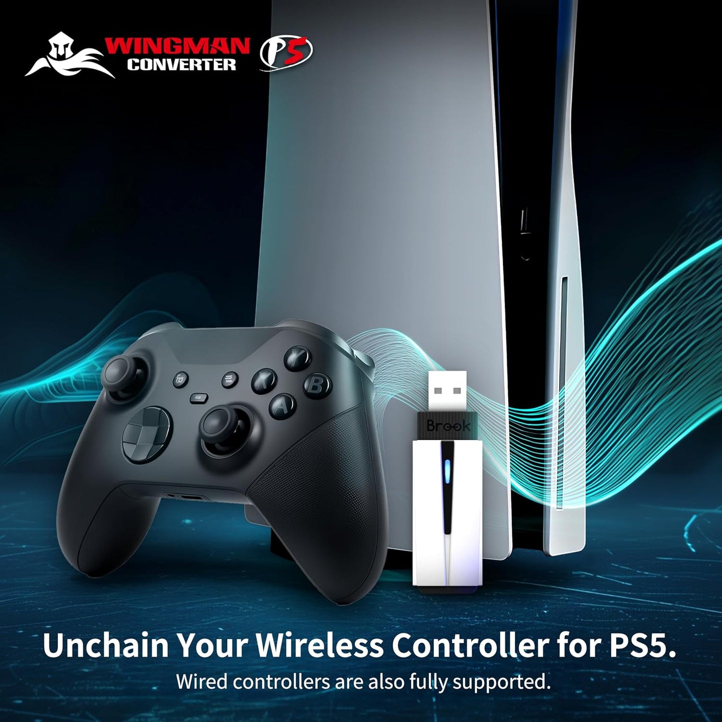 Brook Wingman P5 - Convertidor de controlador de PC P5 P4 con sopor...