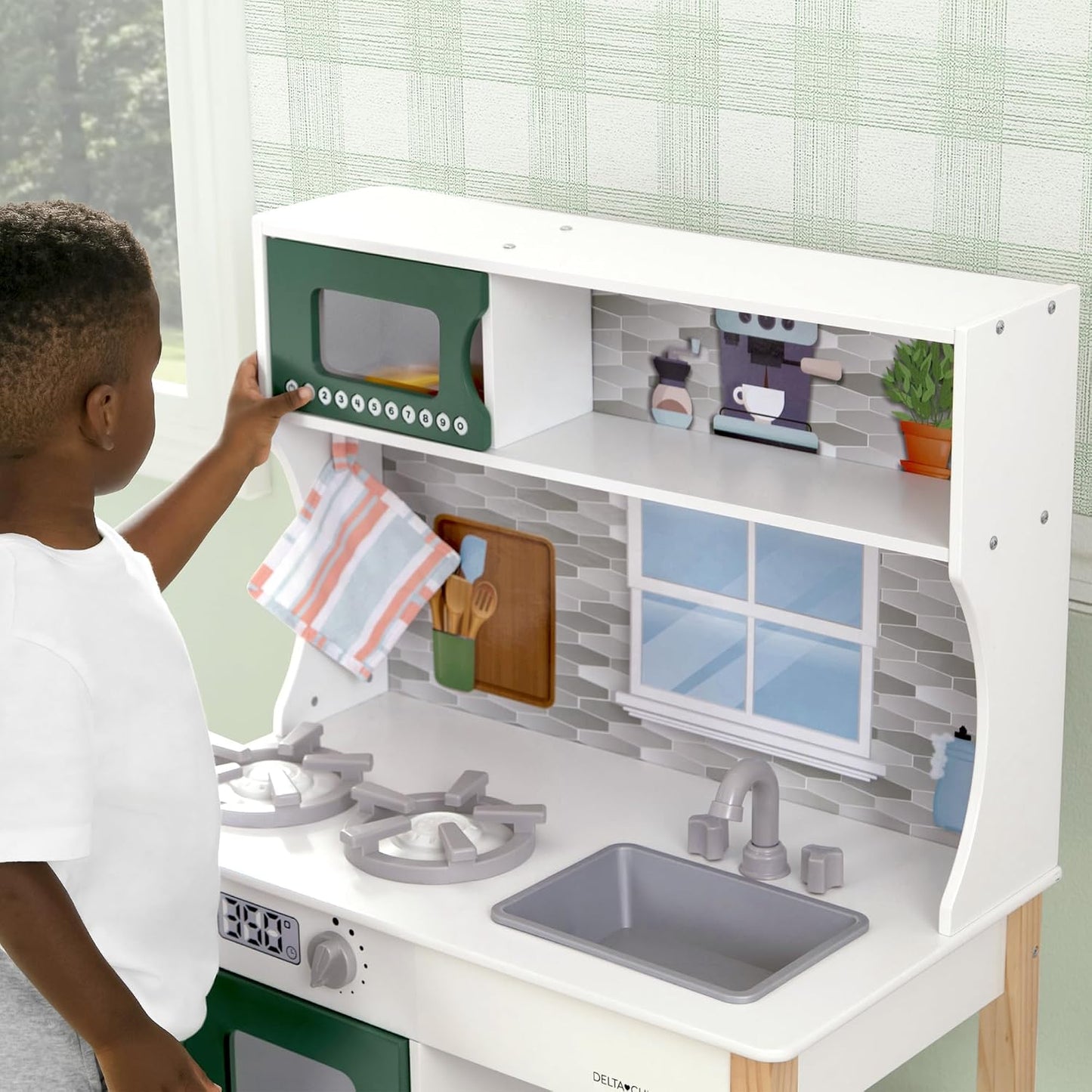 Delta Children Tiny Chef Play Kitchen - Juego de cocina de juguete...