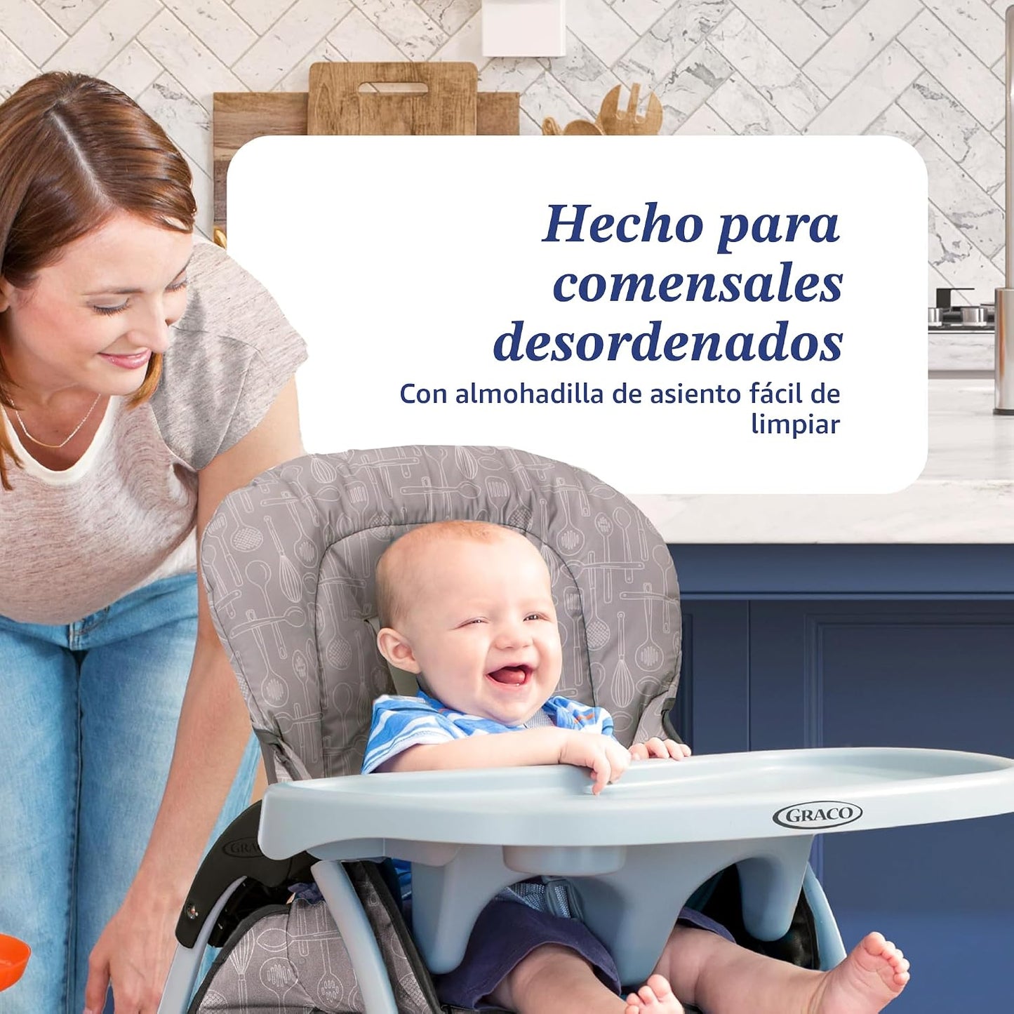 Graco Silla Alta Slim Snacker, Ultra Delgada, Plegado Rápido, Múlti...