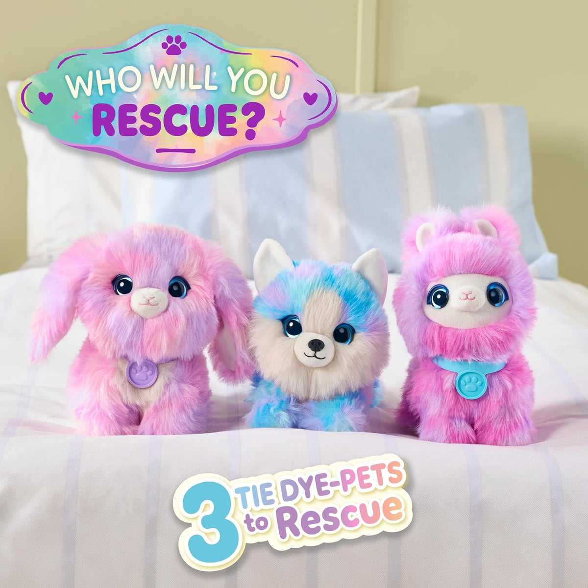 SCRUFFALUVS Tie-Dye Mystery Plush Toy, lavar para revelar, Scruff a...