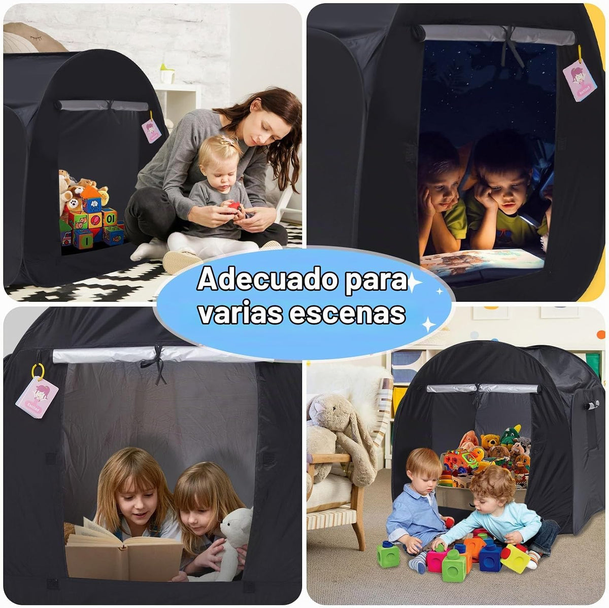 Tienda de campaña sensorial, tienda de campaña opaca para niños, ca...